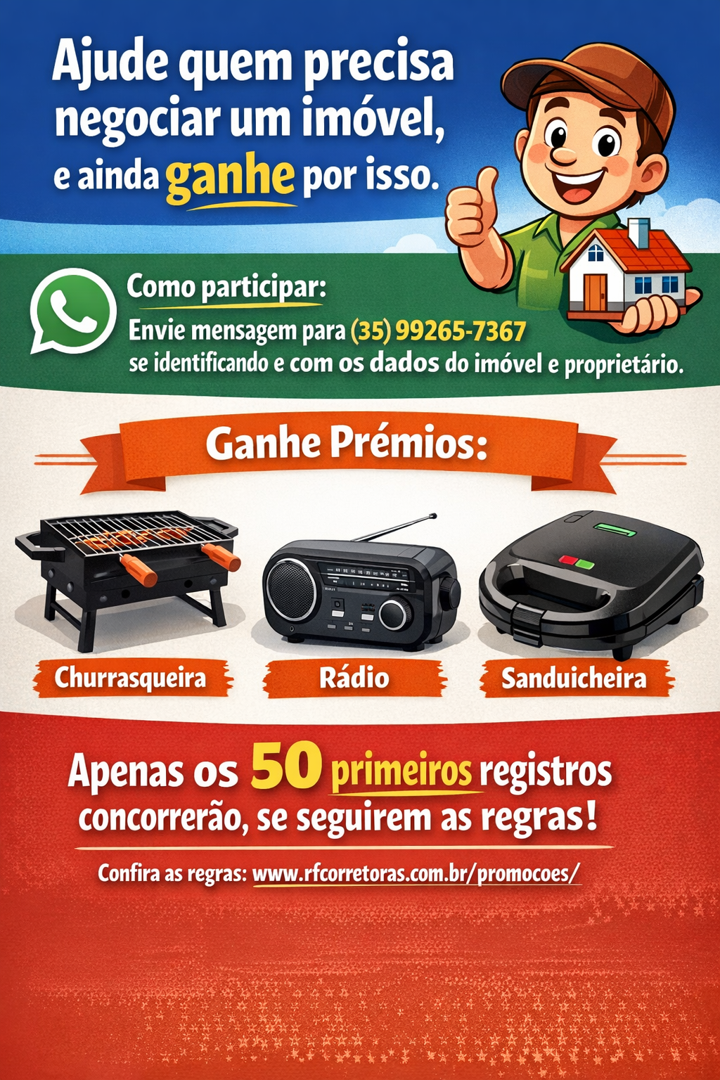 Cartaz da campanha de promoções